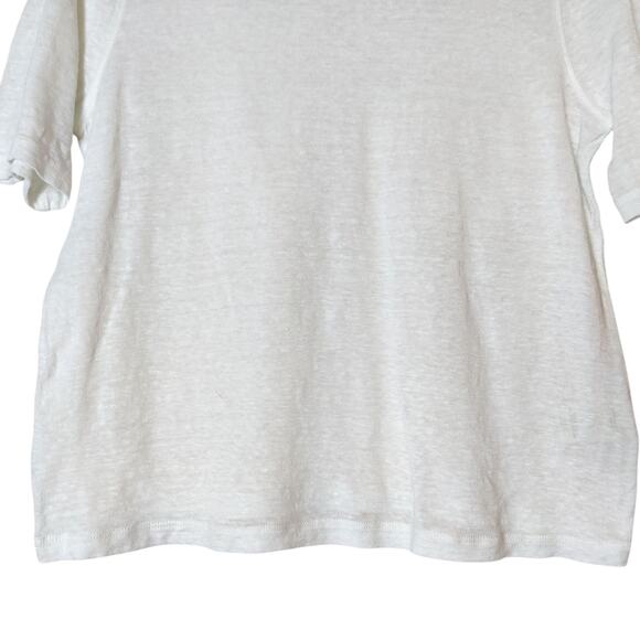 Rebecca Taylor Gauzy Linen Relaxed Short Sleeve T Shirt XS Quiet Luxury Minimal - Picture 5 of 10